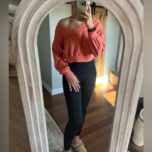 Cropped off the shoulder Sweater